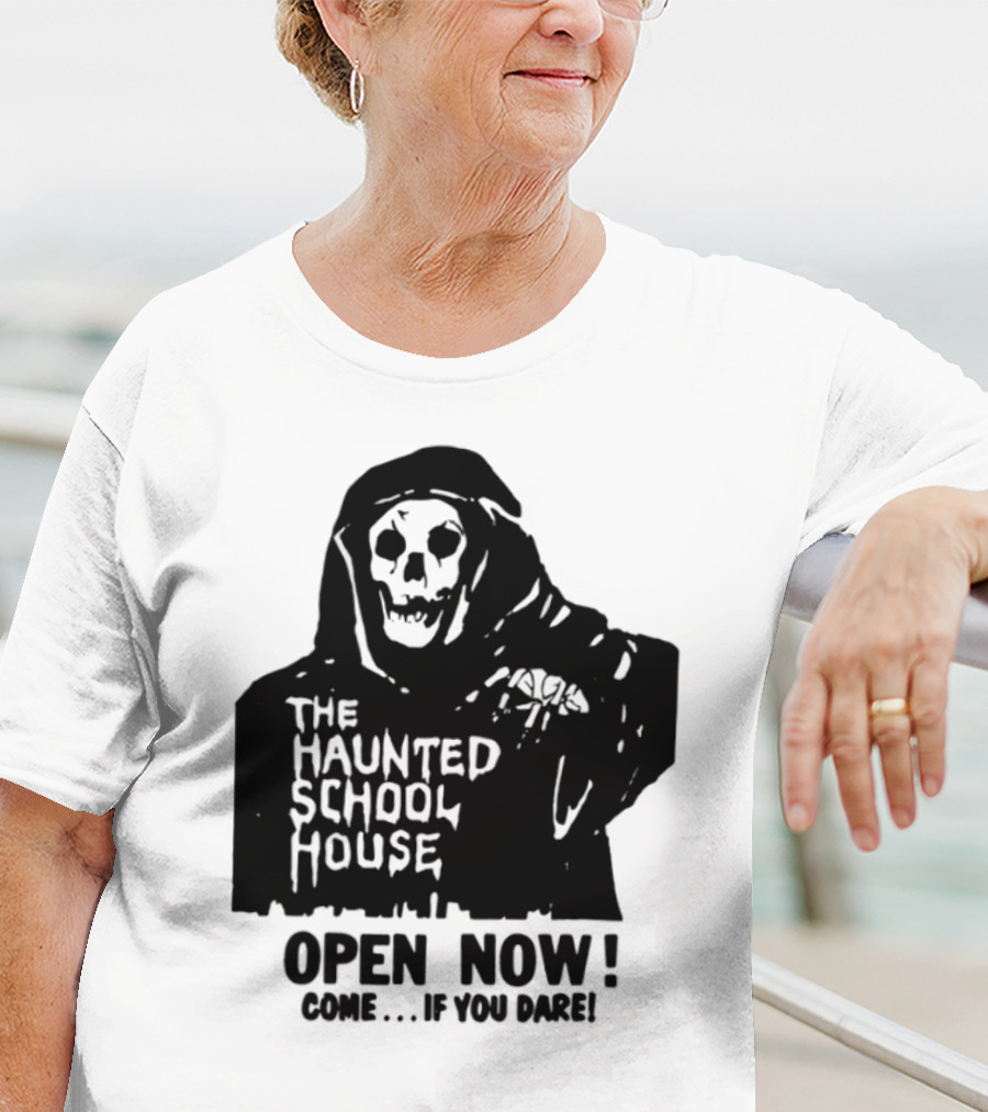 The Haunted School House Horror Movie Eerie Childhood Education Ghost Story T-Shirt