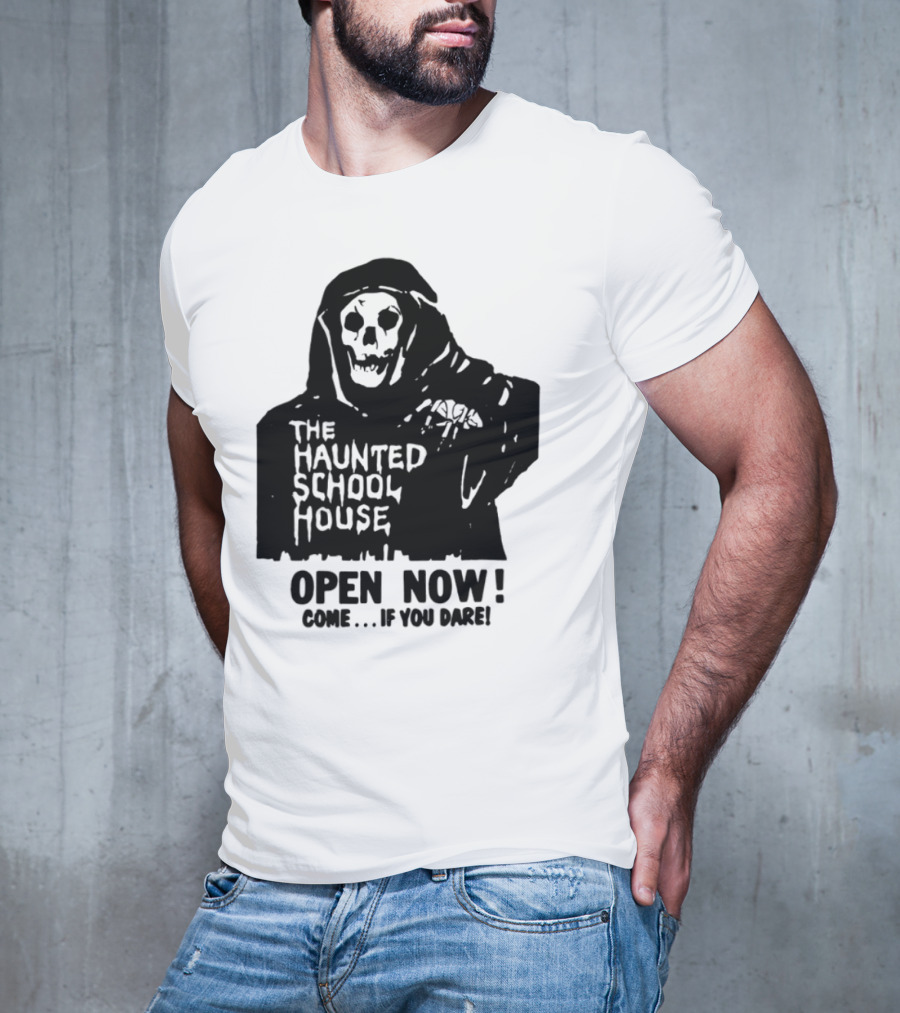 The Haunted School House Horror Movie Eerie Childhood Education Ghost Story T-Shirt
