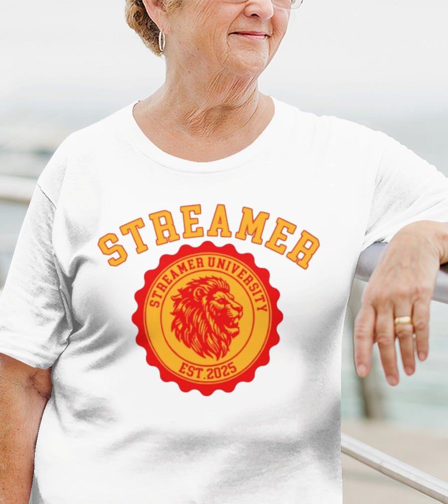 Streamer University Est 2025 Lion Emblem T-Shirt