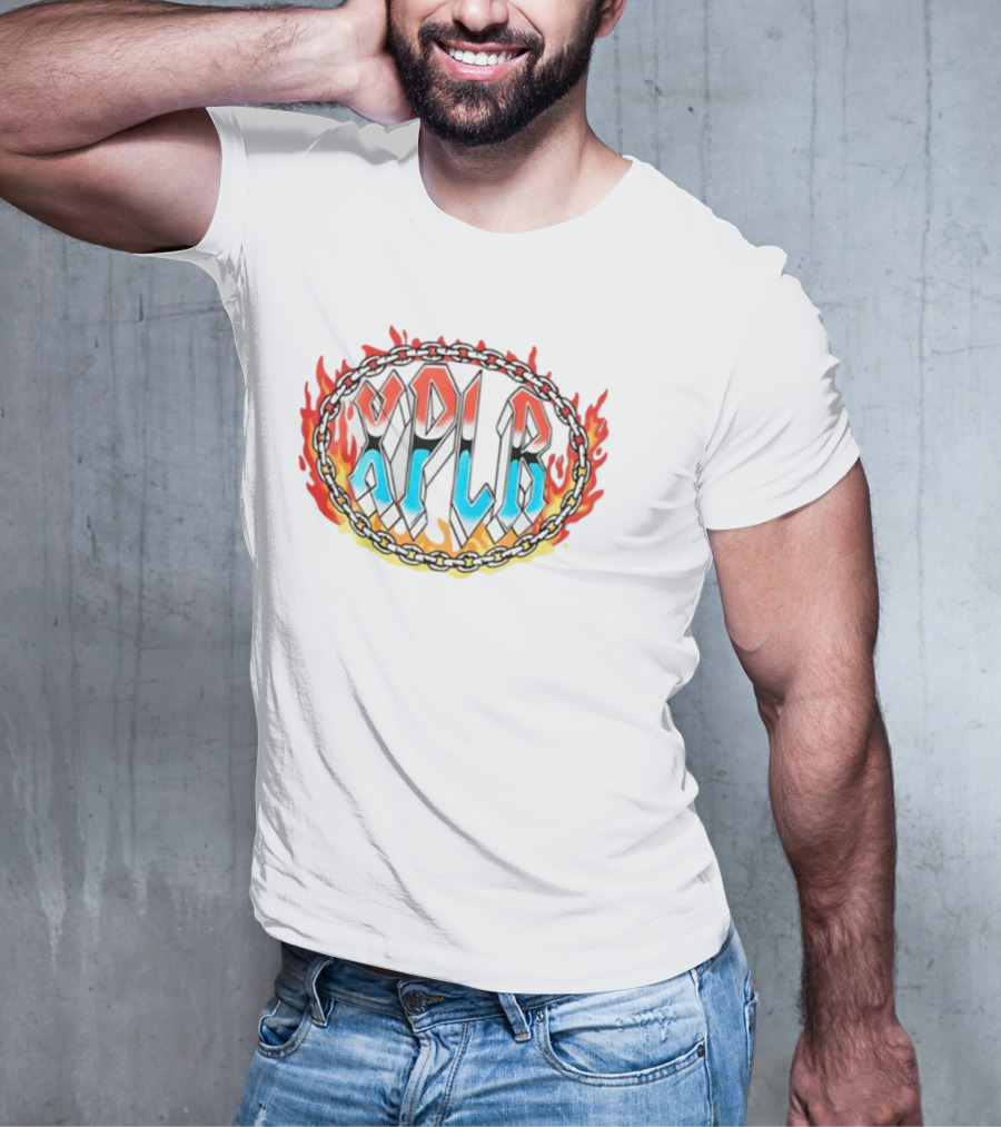 Xplr Flame Chain Design With Bold Font T-Shirt