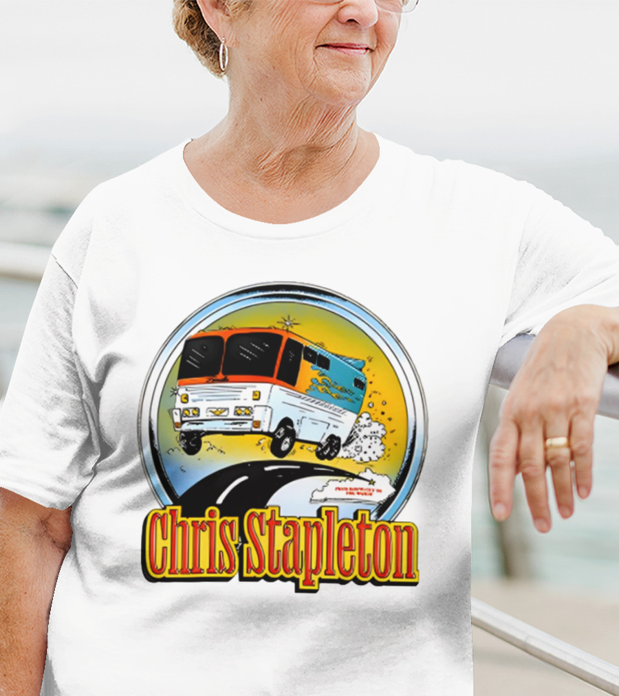 Chris Stapleton Youth Bus Flying Road Adventure T-Shirt