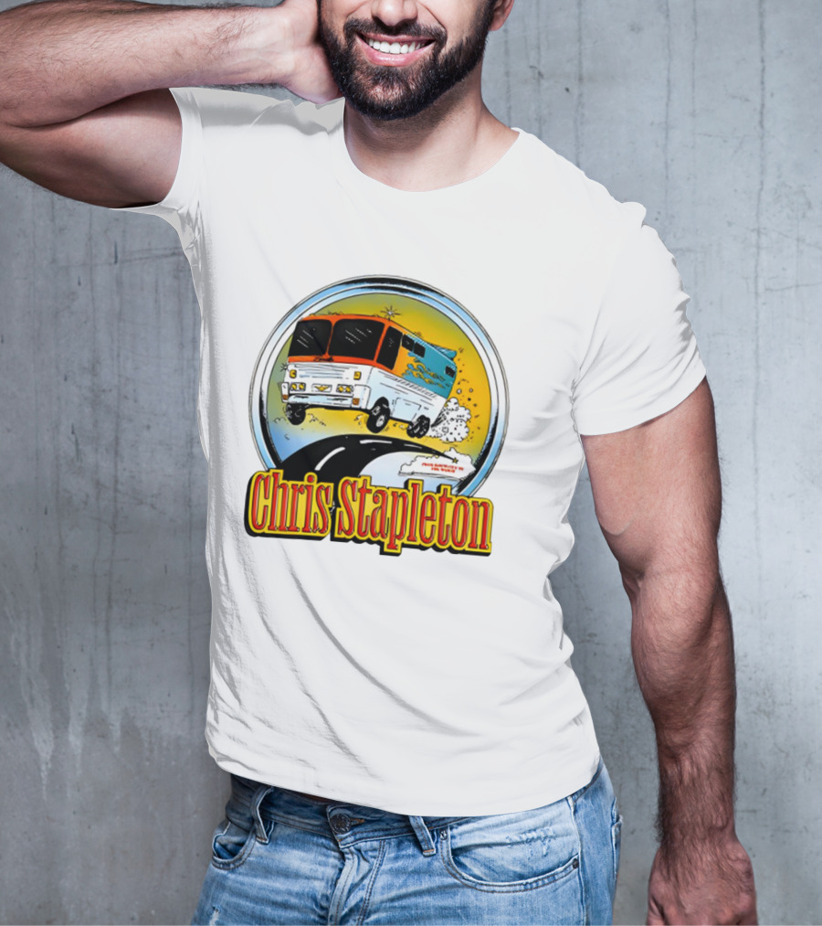 Chris Stapleton Youth Bus Flying Road Adventure T-Shirt