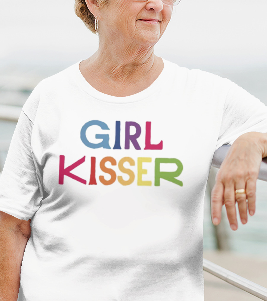 Rainbow Pride Girlinred Girl Kisser LGBTQ+ Bold Statement T-Shirt