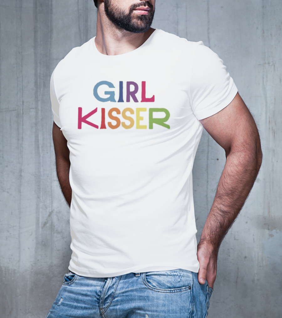 Rainbow Pride Girlinred Girl Kisser LGBTQ+ Bold Statement T-Shirt