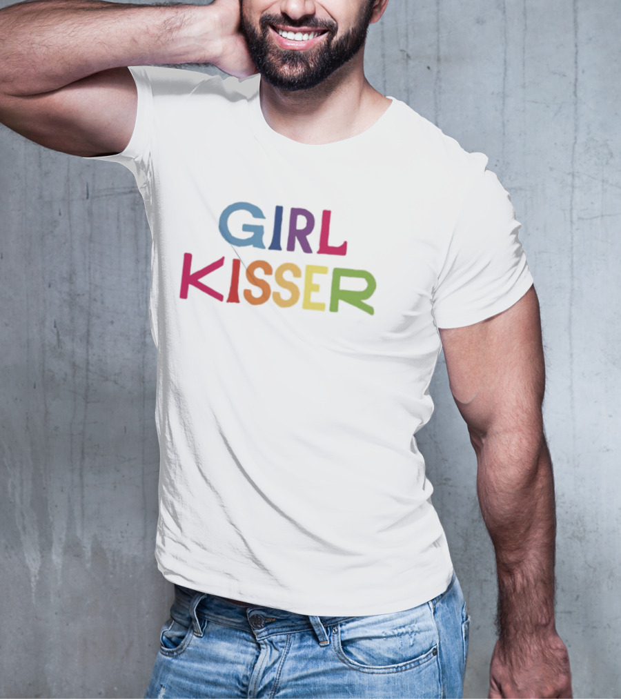 Rainbow Pride Girlinred Girl Kisser LGBTQ+ Bold Statement T-Shirt