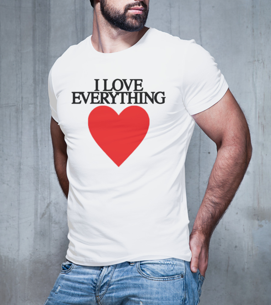 Mira Joyce I Love Everything Heart Red Graphic Style T-Shirt
