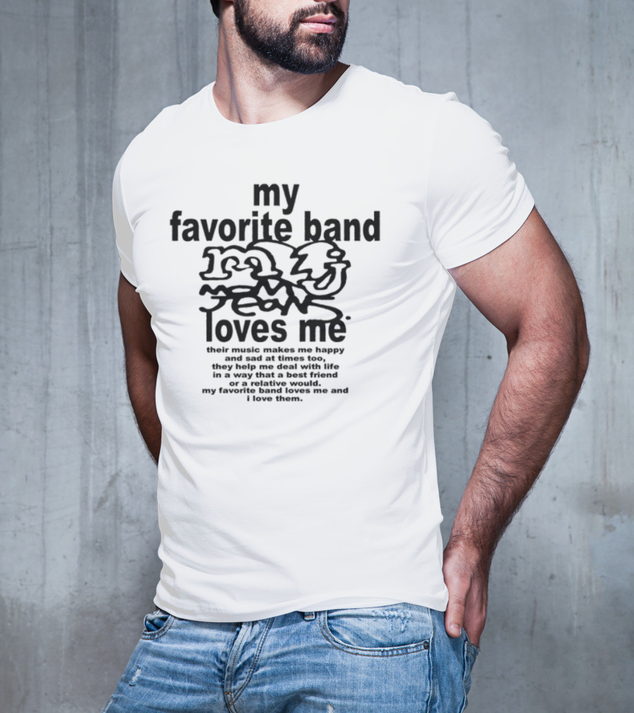 Momjeansweb My Favorite Band Loves Me Vintage Tour Dategraphic T-Shirt