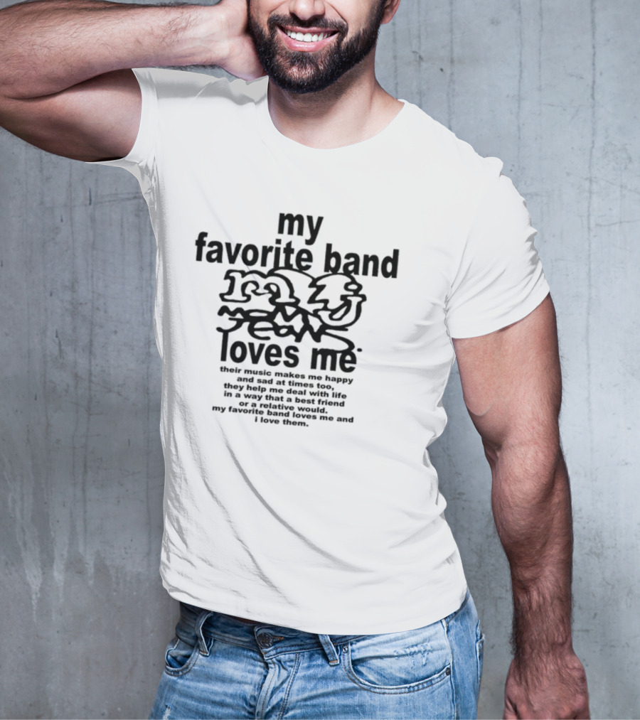 Momjeansweb My Favorite Band Loves Me Vintage Tour Dategraphic T-Shirt