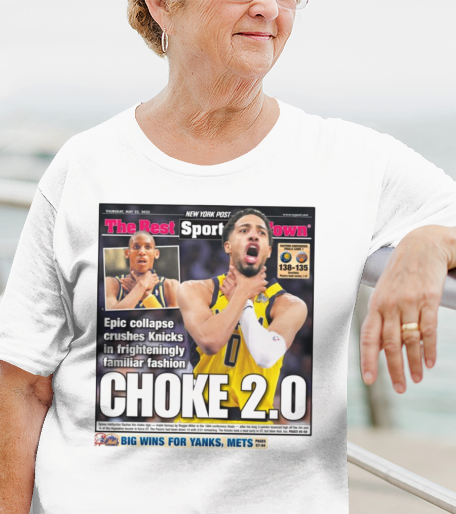 New York Post Epic Collapse Choke 2.0 Knicks Frighteningly Familiar Fashion T-Shirt