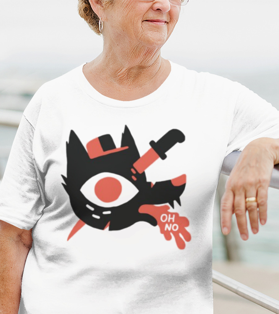 Oh No Dog Knife Eye Graphic T-Shirt