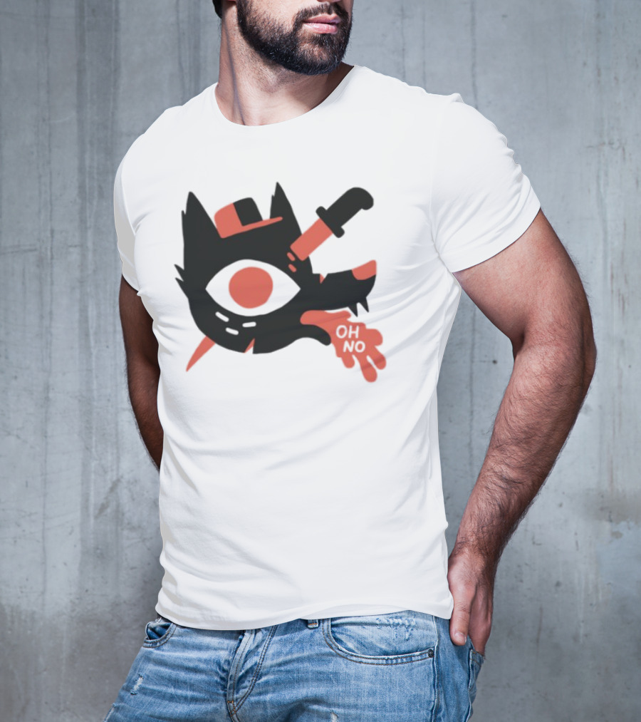 Oh No Dog Knife Eye Graphic T-Shirt