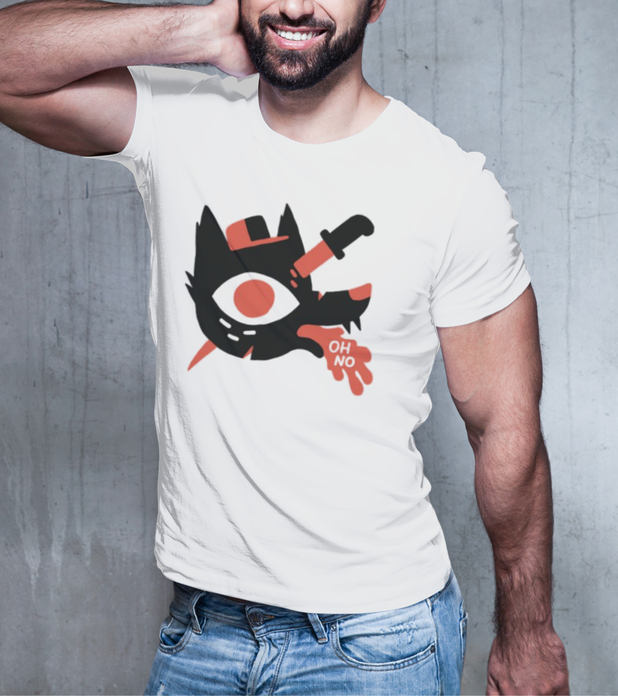 Oh No Dog Knife Eye Graphic T-Shirt