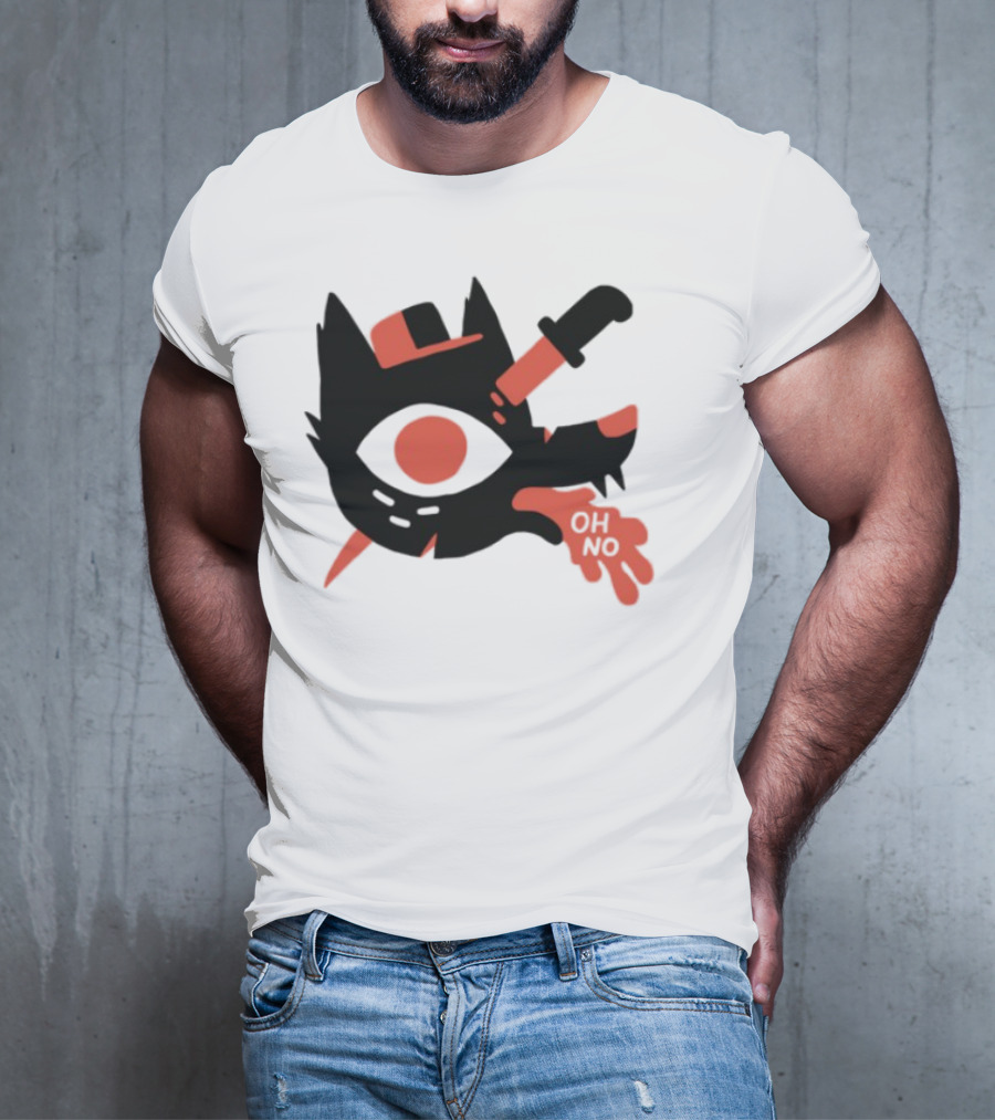 Oh No Dog Knife Eye Graphic T-Shirt