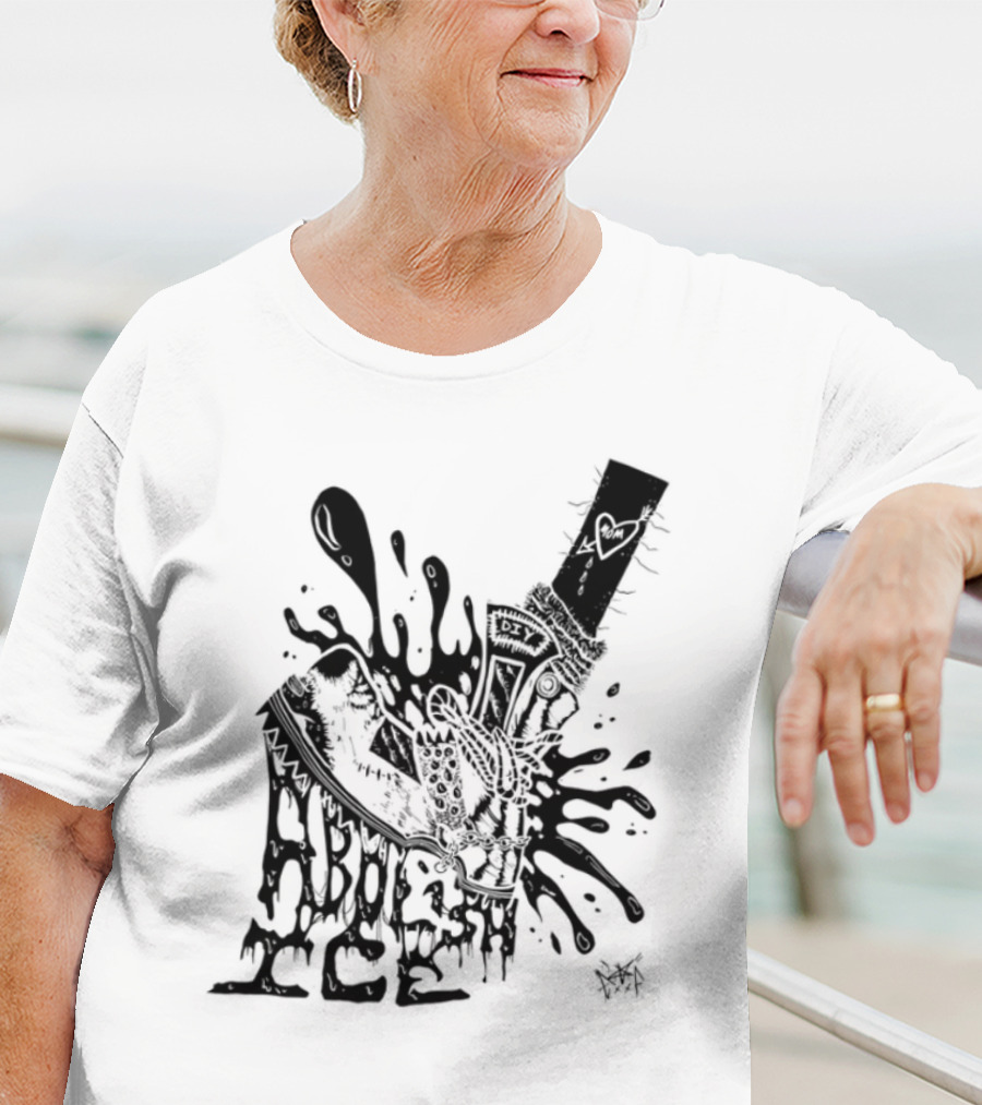 Punk With A Camera Abolish Ice Graphic Design Illustration T-Shirt