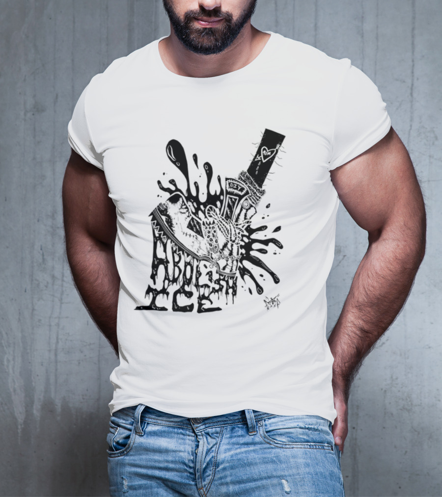 Punk With A Camera Abolish Ice Graphic Design Illustration T-Shirt