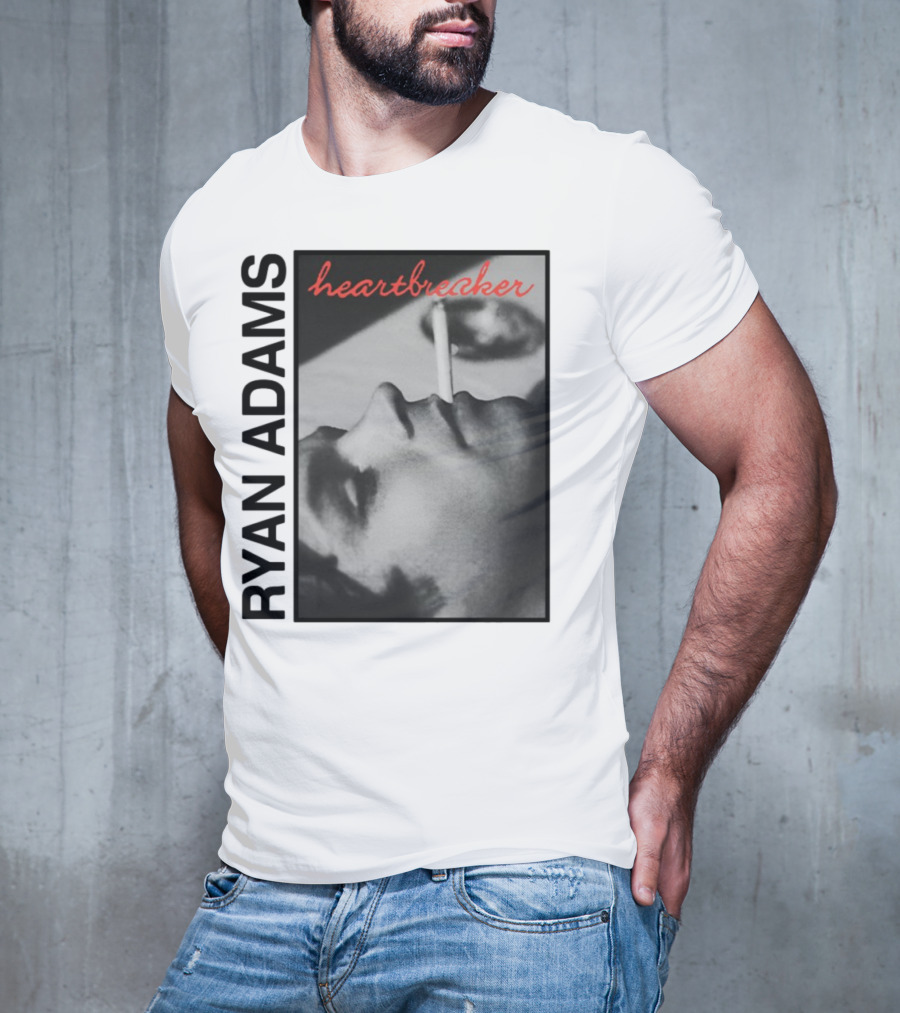 Ryan Adams Heartbreaker Anniversary Cigarette Portrait T-Shirt