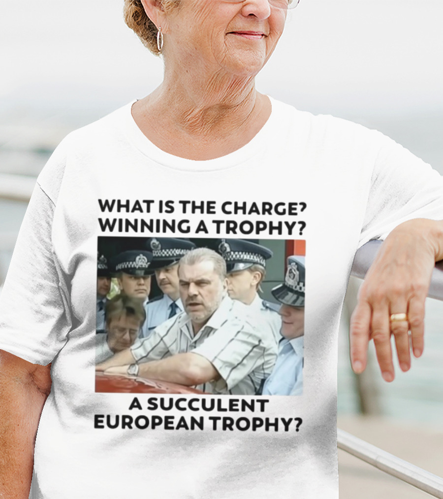 Winning A European Trophy Succulent Charge Police Scene T-Shirt