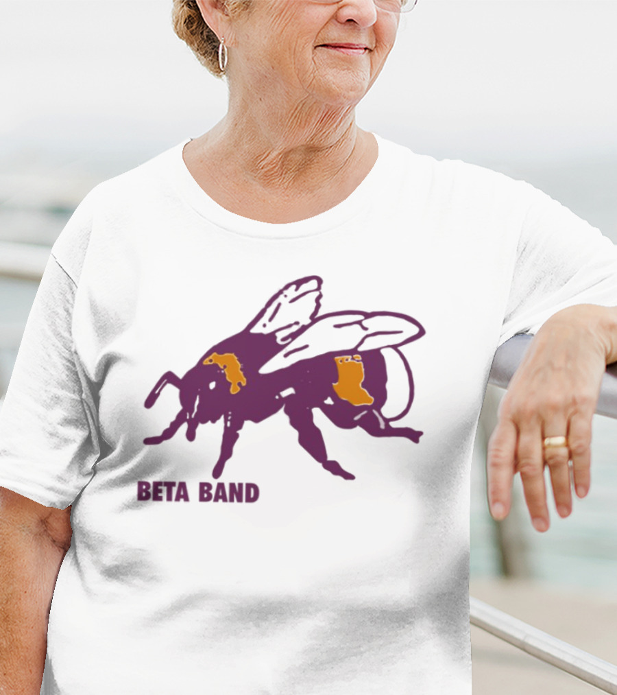 Beta Band Abstract Bee Purple Yellow T-Shirt