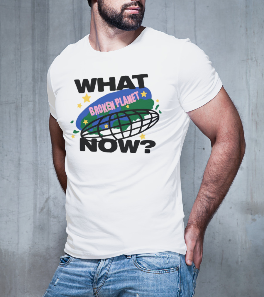 Broken Planet What Now Stars Globe T-Shirt
