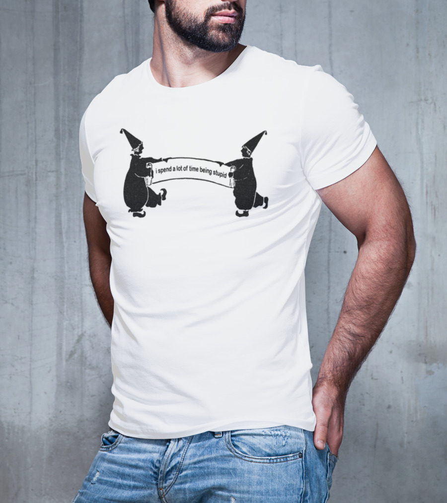 Dogecore I Spend A Lot Of Time Being Stupid Funny Meme Doge With Wizard Hats T-Shirt