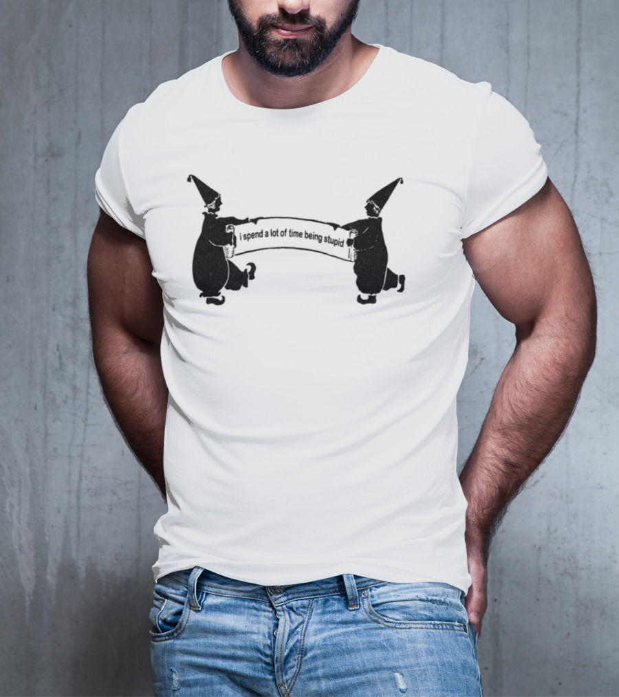 Dogecore I Spend A Lot Of Time Being Stupid Funny Meme Doge With Wizard Hats T-Shirt