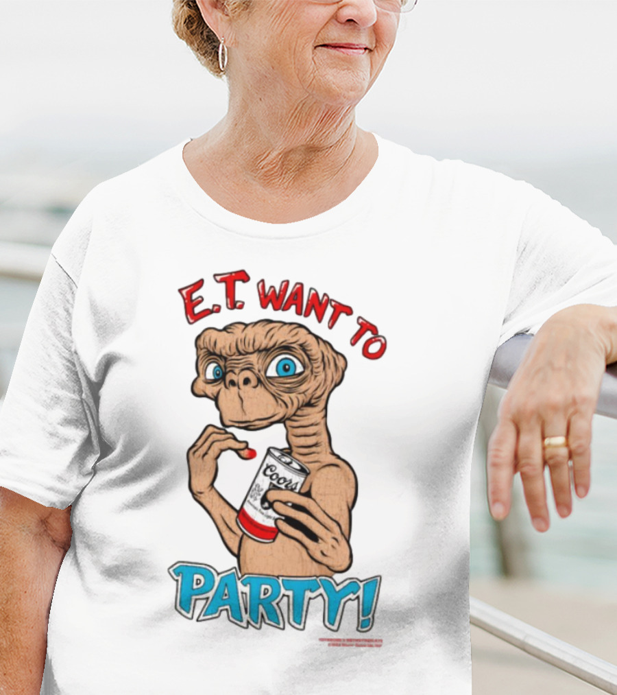 E.T. Want To Party Coors Can T-Shirt