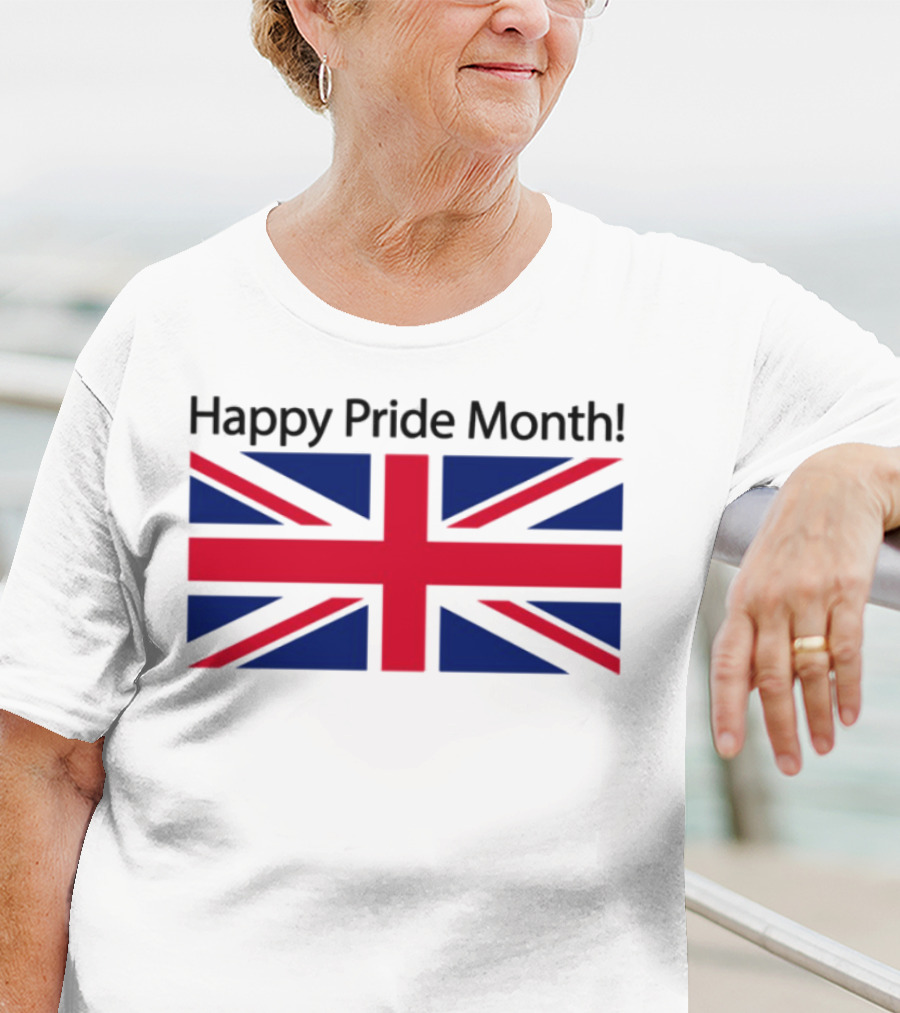 UK Flag Illegalshirts Happy Pride Month American Flag T-Shirt