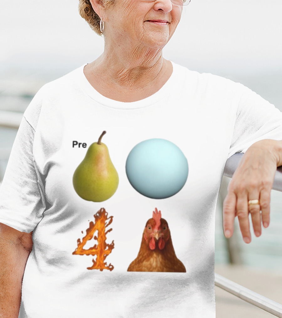 Prepare Pear Sphere Fire Chicken T-Shirt
