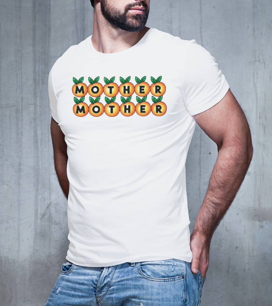 Mother Mother Peach Design Pattern T-Shirt