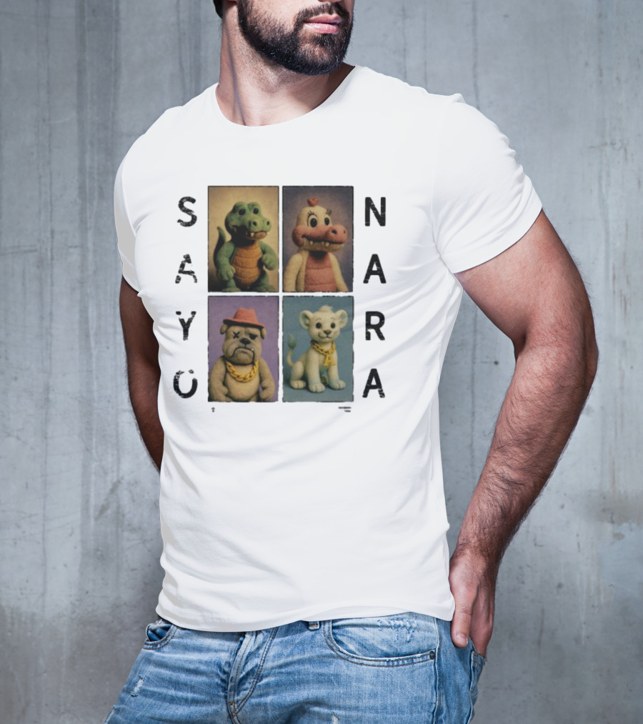 Sayonara Fvmily Vintage Animal Characters T-Shirt