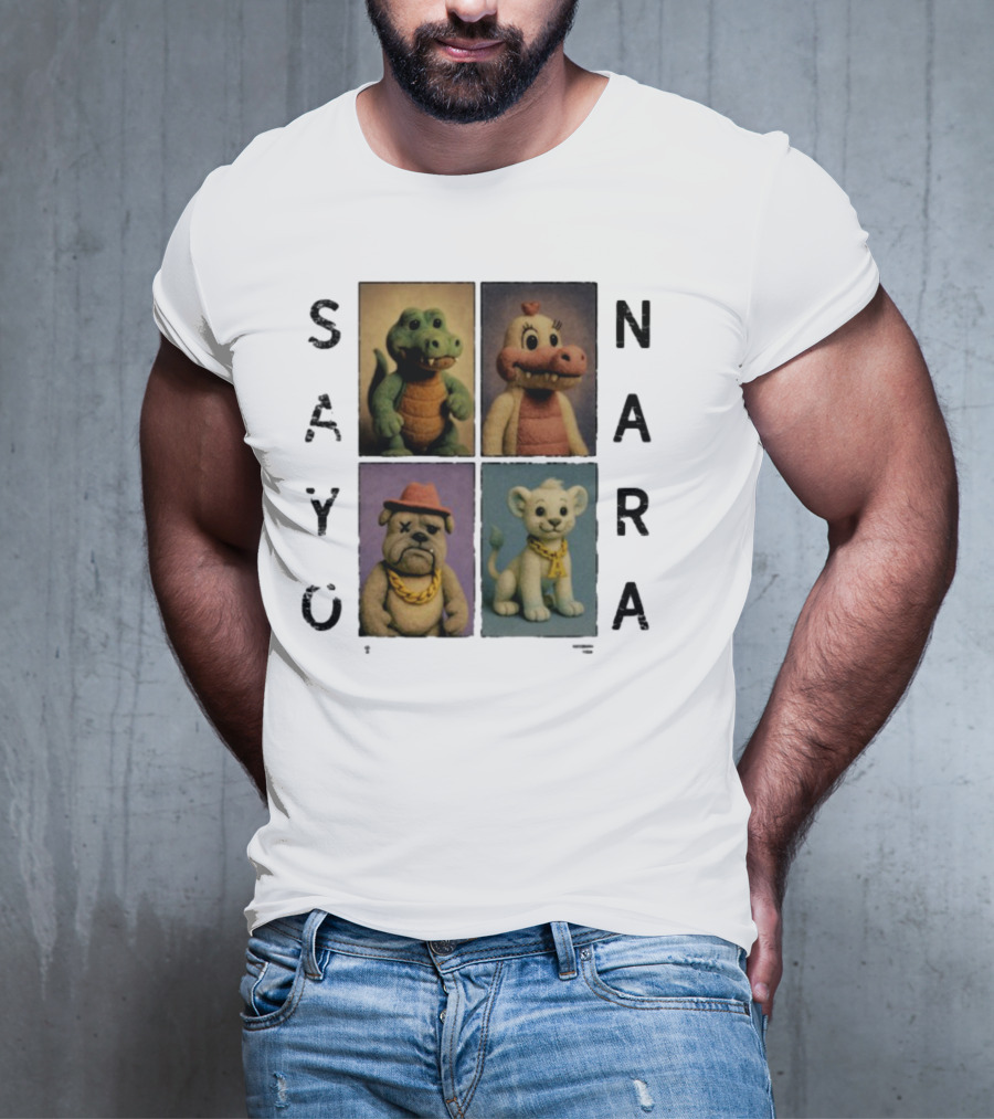 Sayonara Fvmily Vintage Animal Characters T-Shirt