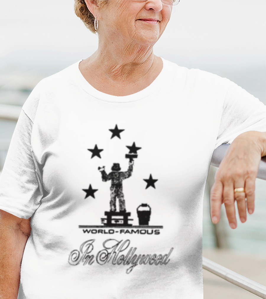 World Famous In Hollywood Magic Statue And Stars T-Shirt