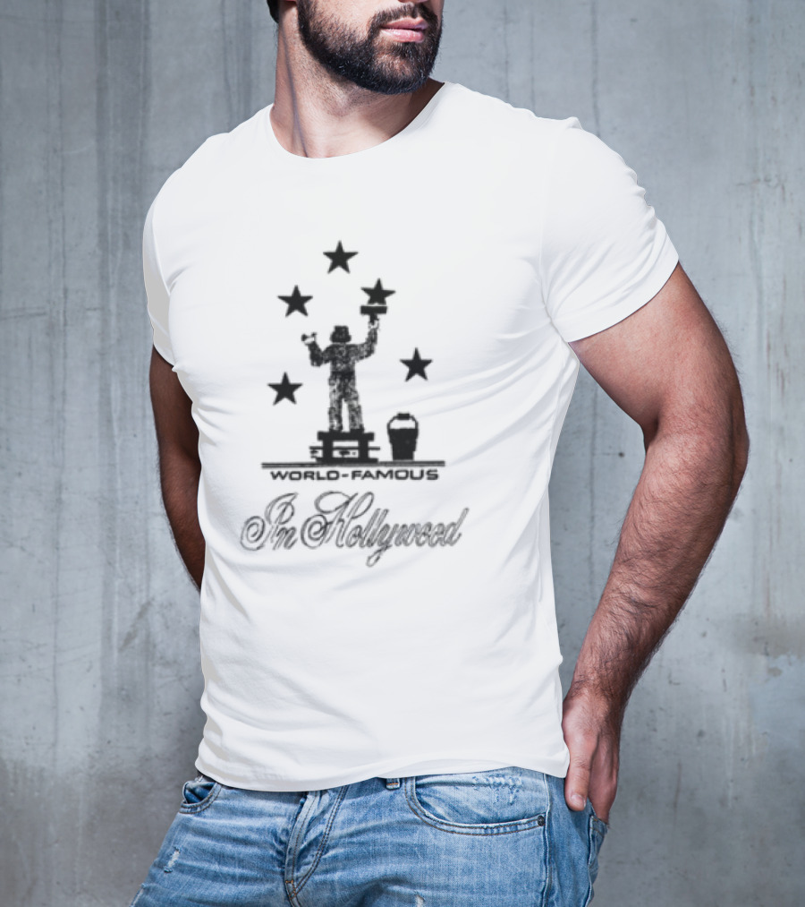 World Famous In Hollywood Magic Statue And Stars T-Shirt
