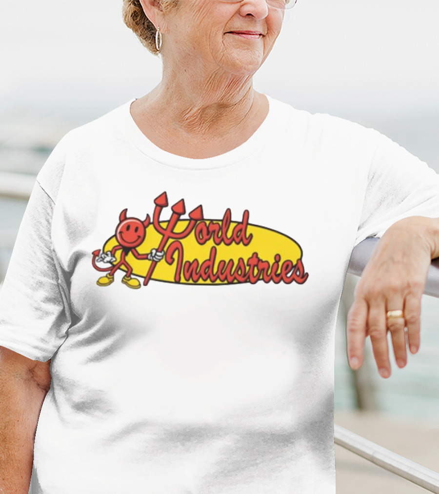 World Industries Devil Smiley Trident Oval T-Shirt