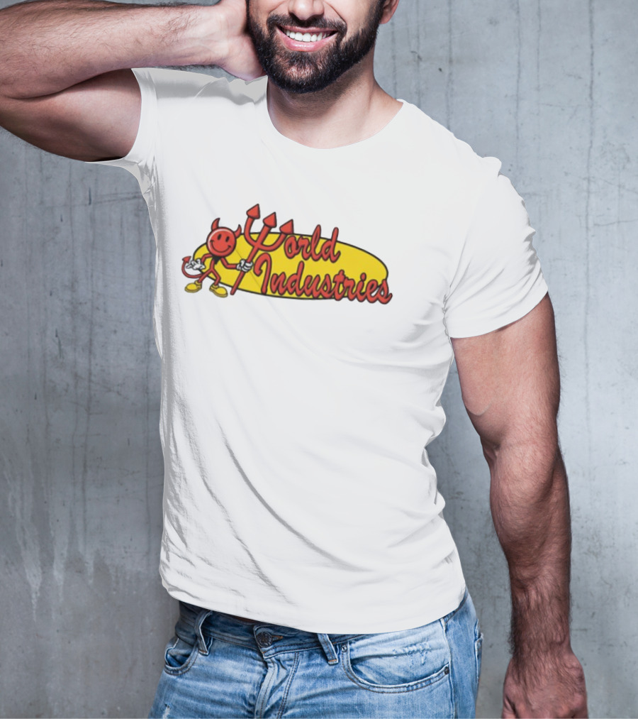 World Industries Devil Smiley Trident Oval T-Shirt