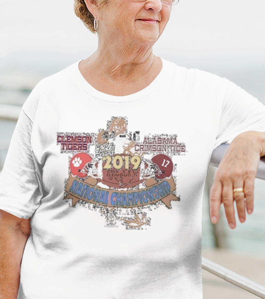Alabama Crimson Tide Vs Clemson Tigers 2019 National Championship Matchup Santa Clara CA T-Shirt