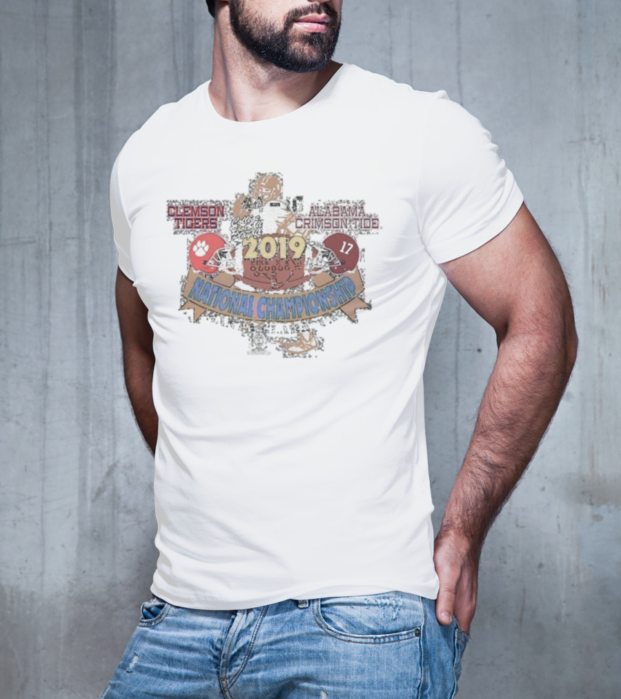 Alabama Crimson Tide Vs Clemson Tigers 2019 National Championship Matchup Santa Clara CA T-Shirt