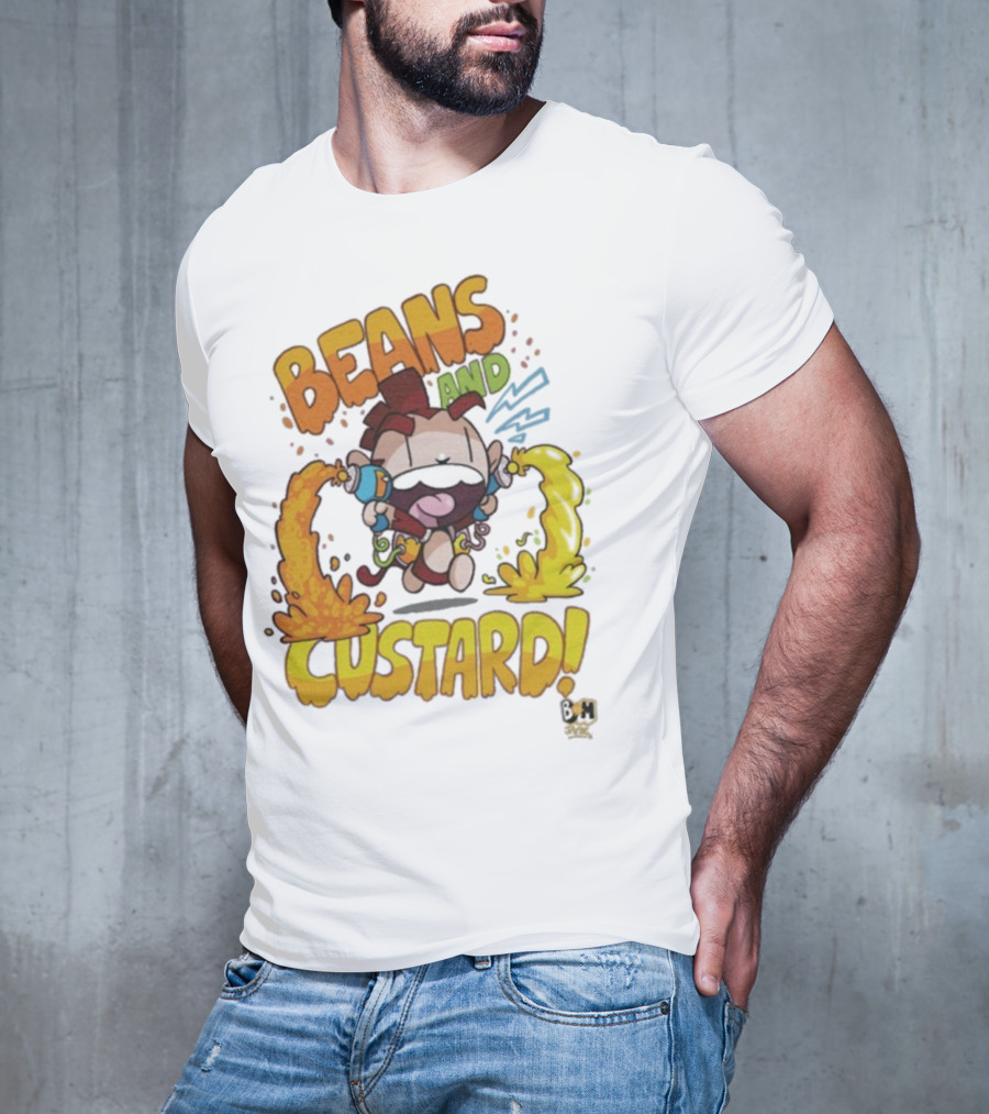 Beans And Custard Monkey Splash Comic Style Adventure T-Shirt