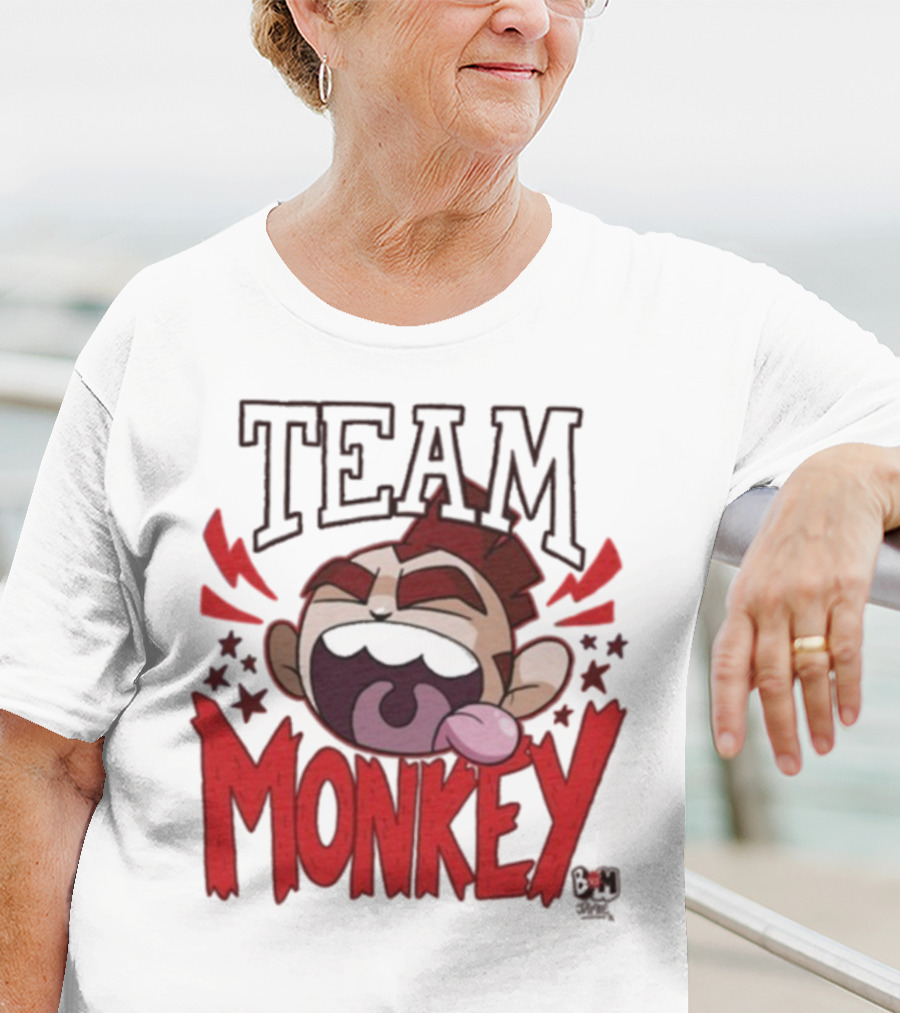 TEAM MONKEY BUNNY VS MONKEY TEAM SUPPORTERS FUN FACE T-Shirt