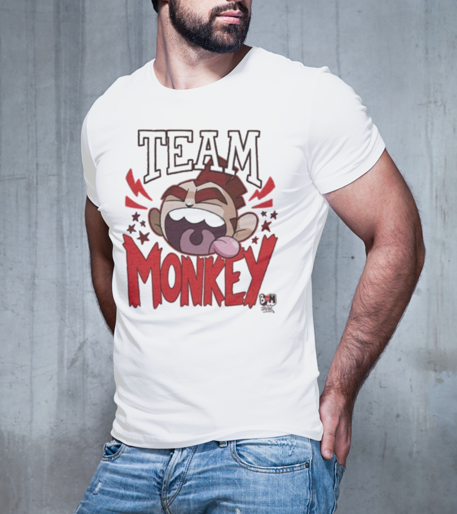 TEAM MONKEY BUNNY VS MONKEY TEAM SUPPORTERS FUN FACE T-Shirt