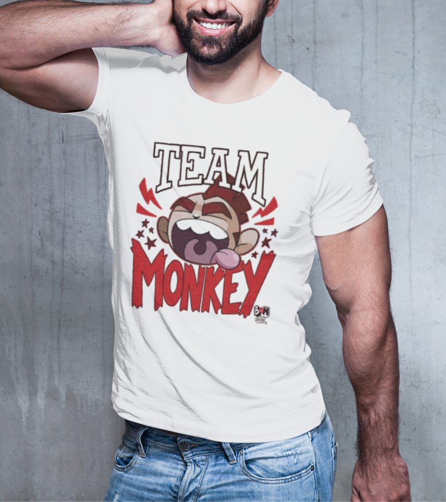 TEAM MONKEY BUNNY VS MONKEY TEAM SUPPORTERS FUN FACE T-Shirt