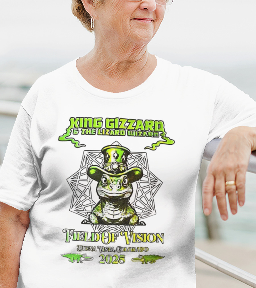 King Gizzard & The Lizard Wizard Field Of Vision 2025 Meadow Creek Buena Vista Colorado T-Shirt