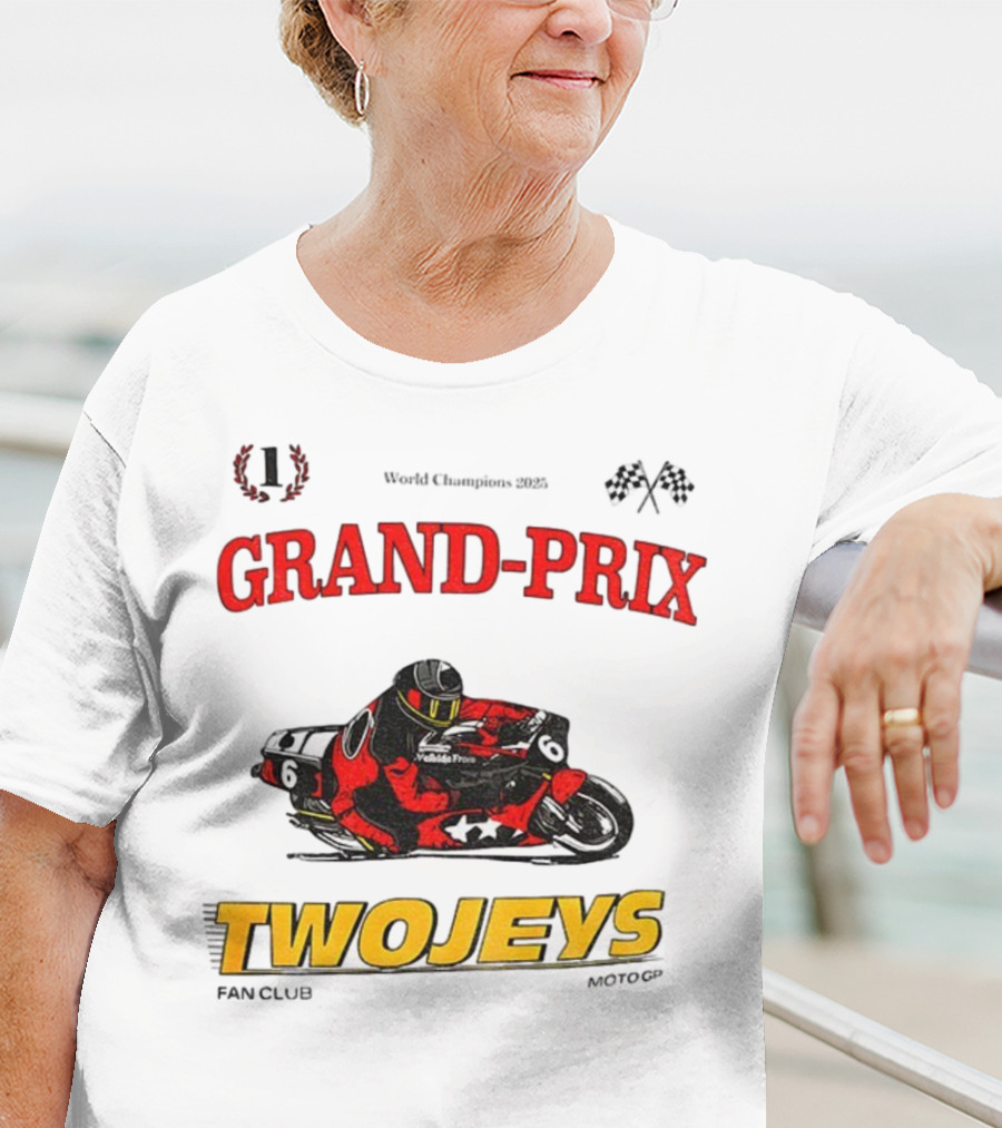 Grand Prix World Champions 2025 Twojeys Moto Racing Fan Club T-Shirt