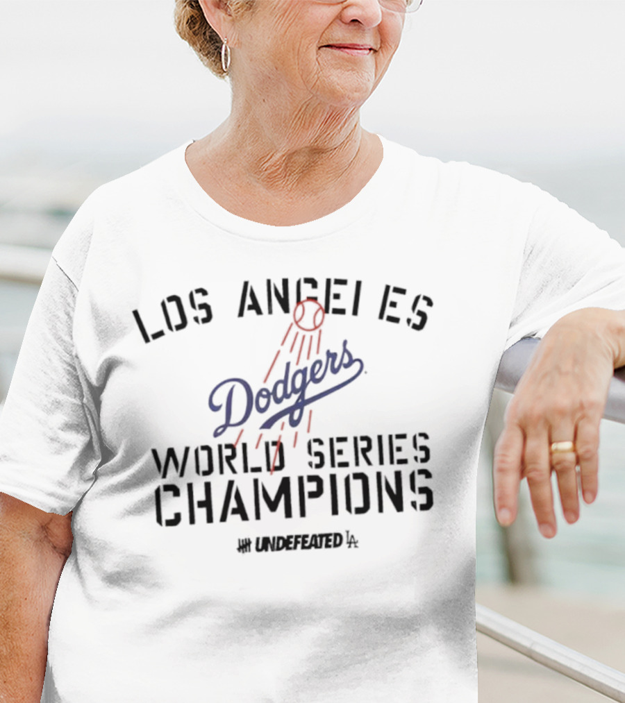 Los Angeles Dodgers New Era Undefeated World Series Champions T-Shirt