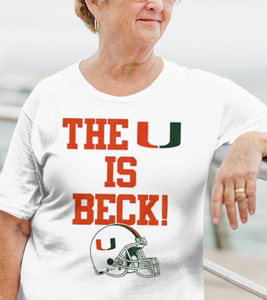 The U Is Beck Miami Hurricanes Helmet NFL Football Lover T-Shirt