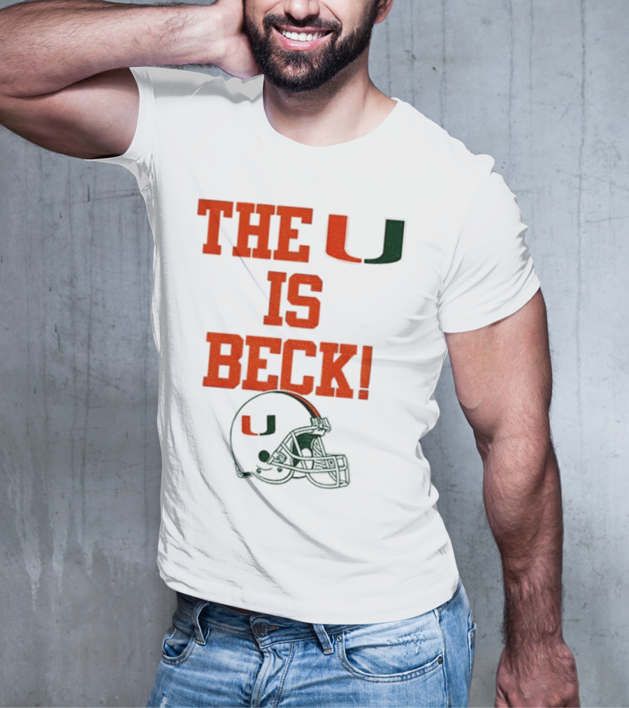 The U Is Beck Miami Hurricanes Helmet NFL Football Lover T-Shirt