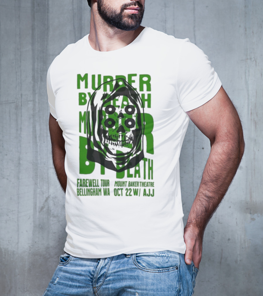 Murder By Death Farewell Tour Bellingham WA Oct 22 With AJJ 20th Anniversary T-Shirt