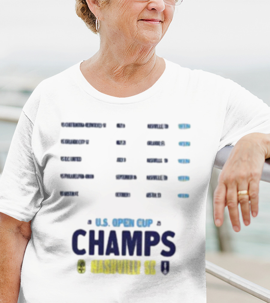 U.S. Open Cup Champs 2025 Nashville SC Concert Trophy T-Shirt