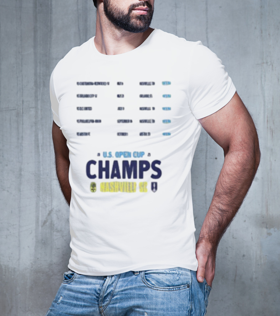 U.S. Open Cup Champs 2025 Nashville SC Concert Trophy T-Shirt
