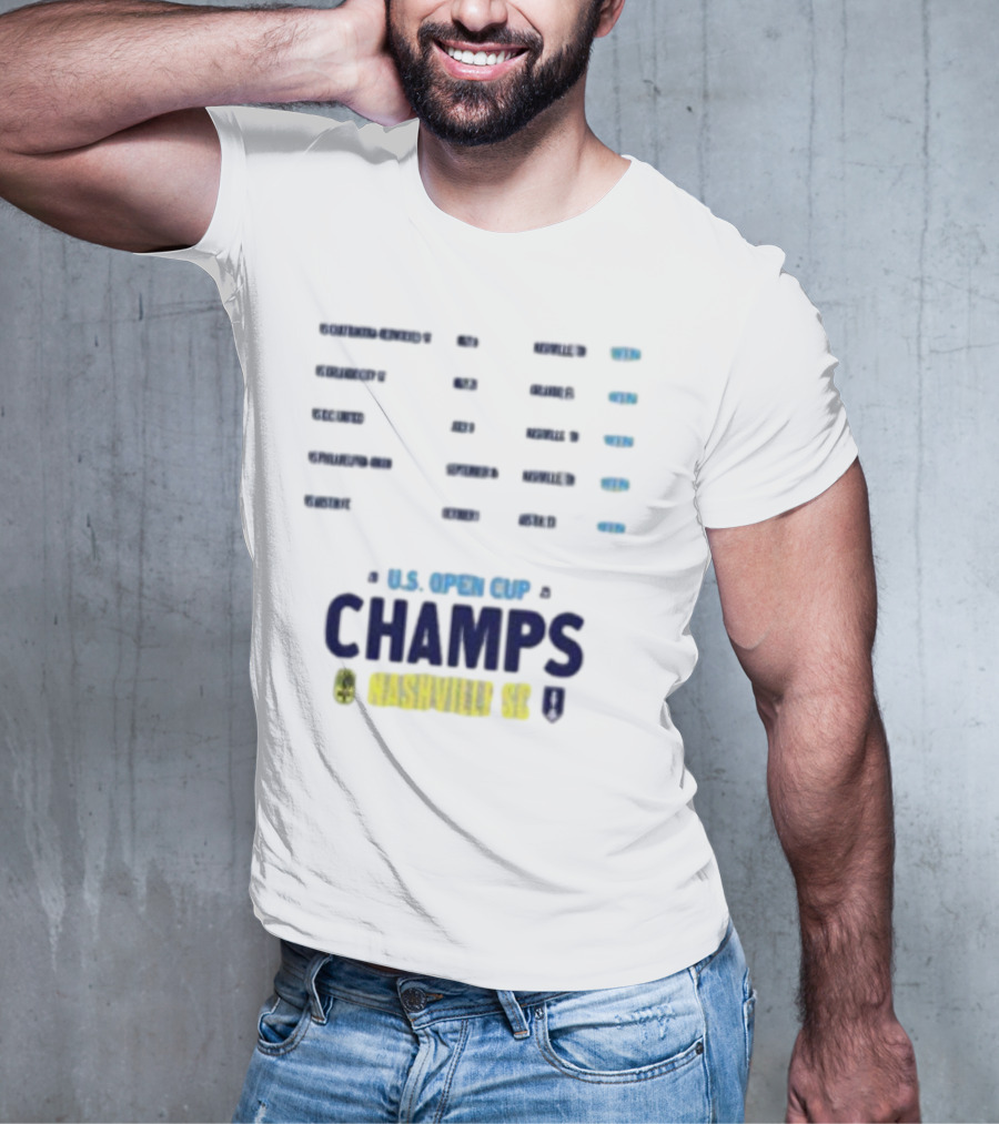 U.S. Open Cup Champs 2025 Nashville SC Concert Trophy T-Shirt